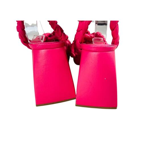 Circus by Sam Edelman Flamingo Pink Mable Braided Strap Heels Sandals 8M EU 38 - Picture 5 of 9